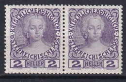 AUSTRIA 1908 - MNH - ANK 140 - Pair! - Unused Stamps