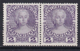 AUSTRIA 1908 - MNH - ANK 140 - Pair! - Nuovi