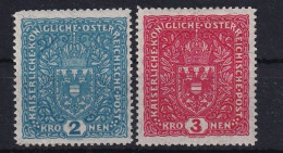 AUSTRIA 1917/19 - MLH - ANK 208a II, 209 II - Ungebraucht