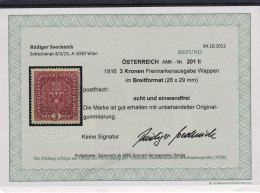 AUSTRIA 1916 - MNH - ANK 201 II - Geprüft Soecknick - Unused Stamps