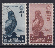 ITALIAN EAST AFRICA 1938 - Canceled/MLH - Sc# C5, C6 - Air Mail - Afrique Orientale Italienne