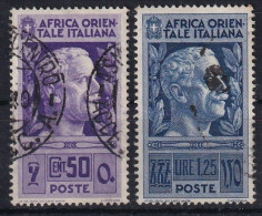 ITALIAN EAST AFRICA 1938 - Canceled - Sc# 10, 13 - Afrique Orientale Italienne
