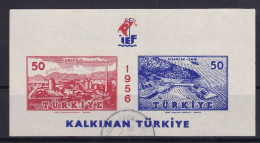 TURKEY 1956 - Canceled - Mi 1484, 1485, Block 7 - Oblitérés