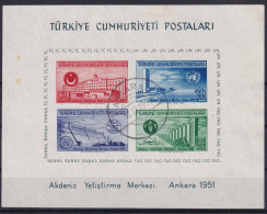 TURKEY 1952 - MNH - Mi 1305-1308, Block 4 - Nuovi
