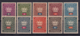 LIECHTENSTEIN 1950 - MNH - ANK 35x-44x - Complete Set - Dienstsache - Dienstmarken