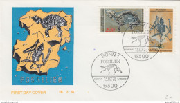 Germany 1978 : Prehistoric Animals, Fossil, Paleontology, FDC - Prehistorics