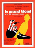 Carte Postale - Illustration Hervé Morvan (film Affiche Cinéma) Le Grand Blond Avec Une Chaussure Noire (Pierre Richard) - Posters On Cards