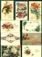 40165641 - Glueckwuensche Franzoesisch Mit Blumen Lot Mit  19 AK, Ca. 1910-1927; Ueberwiegend Gute Erhaltung, Teils Gel - Birthday