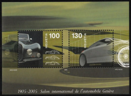 2005 Switzerland Centenary Of Geneva Auto Show Minisheet (** / MNH / UMM) - Autos