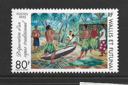 Wallis & Futuna Islands 1995 Traditional Meal Preparation 80 Fr Single MNH - Unused Stamps