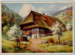 39173241 - Sign. W. Merker Fruehling Im Schwarzwald Schwarzwaldhaus  AK - Autres & Non Classés