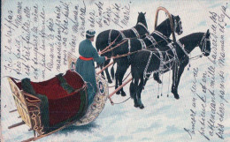 Russie, Types De Russie, Traineau, Attelage De 3 Chevaux (22.12.1911) - Russia