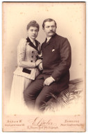 Fotografie E. Bieber, Berlin, Leipzigerstrasse 128, Junges Paar In Inniger Pose  - Anonymous Persons