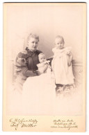 Fotografie Fritz Möller, Halle /Saale, Poststrasse 19, Mutter Mit Ihren Zwei Kindern  - Anonymous Persons