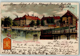 39195341 - Gruss Aus  Kaserne Der Telegrafen-Bat.  Lithographie  Verlag Steinberg 1057 - Kasernen