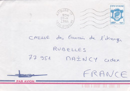 Côte D'Ivoire-1987--lettre D'Abidjan Pour MAINCY-77  (France)..timbre Blason , Cachet  Avec Année Inversée - Ivory Coast (1960-...)