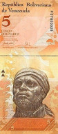 Venezuela 5 Bolivar 2007 P89b Uncirculated Banknote - Venezuela