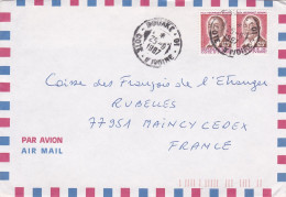 Côte D'Ivoire-1987--lettre De BOUAKE 01 Pour MAINCY-77  (France).paire De Timbres , Cachet - Ivory Coast (1960-...)