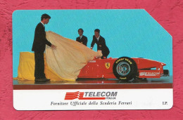 Italy- TELECOM- Telecom Italia E Ferrari- Phone Card Used By 5000Lire. Ed.Mantegazza. Exp 30.6.2000. Golden 798. - Public Practical Advertising
