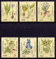 Germany DDR 1982 Mi 2691-96 ** MNH Giftpflanzen - Toxic Plants    (70107 - Other & Unclassified