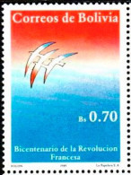 Bolivia 1989 CEFIBOL 1337 ** Bicentennial Of The French Revolution. Stylized Birds In Flight. 200 Años Rev. Francesa - Bolivien