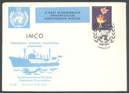 .Yugoslavia, 1965-03-17, Bosnia, Sarajevo, Intergovernmental Maritime Consultativ Organisation, IMCO, Spec Postmark & Co - Altri & Non Classificati