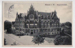 39063241 - Muenster Mit Baugewerbeschule Gelaufen, Mit Marke Und Stempel Von 1912. Leichte Stempelspuren, Sonst Gut Erh - Münster