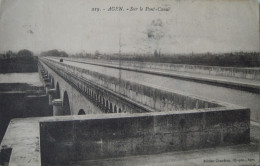 CPA Année 1924 - AGEN Vue Sur Le Pont-Canal  Garonne - Editions Chaudruc Agen - BE - Agen