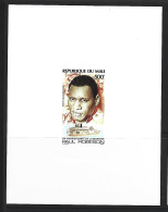 Mali 1986 Paul Robeson Memorial 500f Airmail Single Sunken Die Proof Fine Unused - Mali (1959-...)