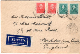 79678 - Ungarn - 1937 - 2@20f Liszt MiF A LpBf LILLAFURED -> BUDAPEST -> Grossbritannien - Lettres & Documents