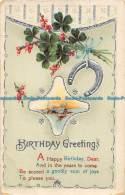 R162977 Birthday Greetings. Houses In Snow. H. B. 1914 - Monde