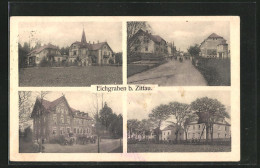 AK Eichgraben B. Zittau, Restaurant, Strassenpartie, Villa  - Zittau
