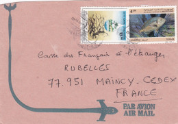 Mauritanie -1987--lettre Destinée à MAINCY -77  (France).timbre Poisson + Eau  Sur Lettre, Cachet - Mauritanie (1960-...)