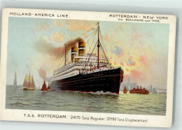 39780241 - T.S.S. Rotterdam Segelboot Schlepper Holland America Line - Passagiersschepen