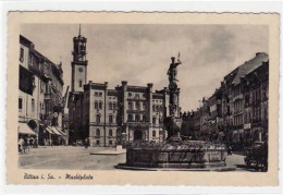 39031741 - Zittau Mit Marktplatz Und Brunnen Gelaufen Von 1940. Gute Erhaltung. - Zittau