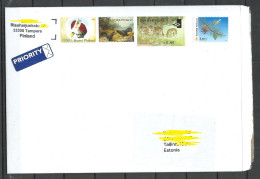 FINNLAND Finland 2024 Air Mail Cover To Estonia Stamps Not Cancelled (mint) - Briefe U. Dokumente