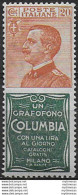 1925 Italia Pubblicitari 20c. Columbia Bc MNH Sassone N. 20 - Other & Unclassified