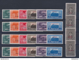 1929 Giri Coloniali, Montecassino, 28 Valori, MNH** - Other & Unclassified