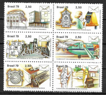 Brasil 1979 10 Anos Da ECT - XVIII Congresso Da UPU RHM  C1080-C1085 - Unused Stamps