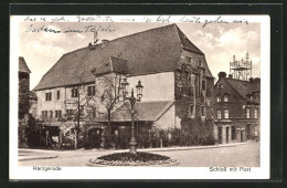 AK Harzgerode, Schloss Mit Post  - Harzgerode