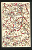 AK Freiberg, Landkarte Der Region, WONA-Verlag  - Cartes Géographiques