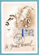 Carte Maximum 1991 - Personnages Célèbres - Poètes Français - Francis Ponge - YT 2684 - 34 Montpellier - 1990-1999