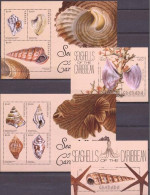 Grenada - 2013 - Shells - Yv (5473/76 + Bf 761) + (5495/97 + Bf 760) - Coquillages