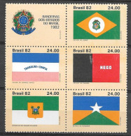 Brasil 1982 Bandeiras Dos Estados Do Brasil RHM C1294-C1298 - Neufs