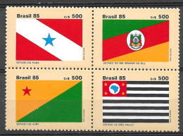 Brasil 1985 Bandeiras Dos Estados Do Brasil RHM C1497-C-1500 - Unused Stamps