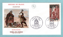 FDC France 1966 - Baptême De Clovis - YT 1496 - 51 Reims - 1960-1969