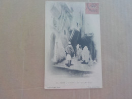 CPA -  AU PLUS RAPIDE -  ALGERIE - ALGER - LA KASBAH - RUE DE MER ROUGE   -  VOYAGEE TIMBREE 1905 - Alger