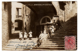ESPAGNE - SPAIN - GERONA - Un Detall 1911 CARTE PHOTOGRAPHIQUE - RPPC CACHET ESPERANTO - Gerona