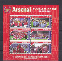 Grenada - 2002 - Arsenal  - Yv 4207/12 - Famous Clubs