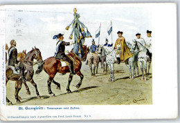 50778441 - St. Georgiritt Veteranen Mit Fahne - Regimente